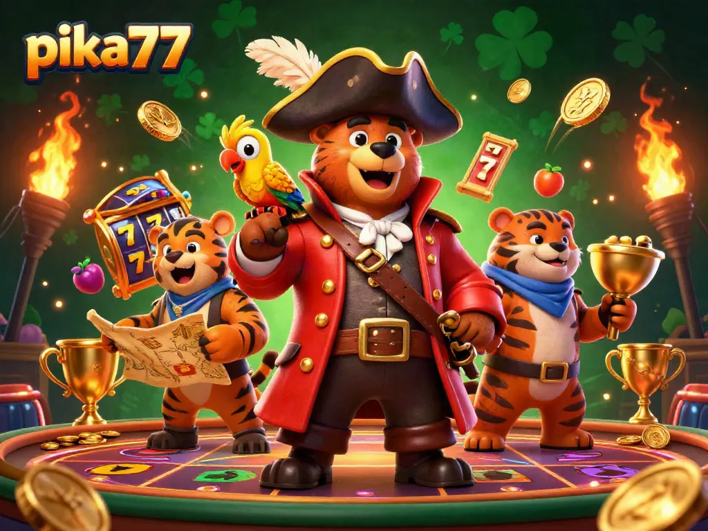 Experience captivating gameplay at pika77 with vibrant casino elements and engaging characters.