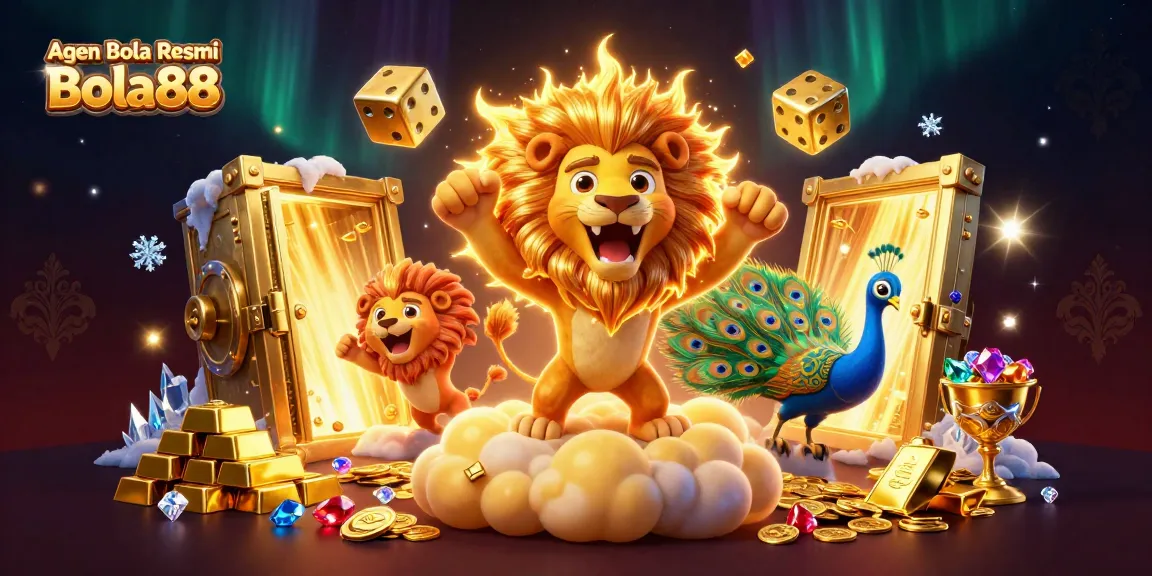 Agen Bola Resmi Bola88 showcases thrilling sports betting action with dynamic visual elements.