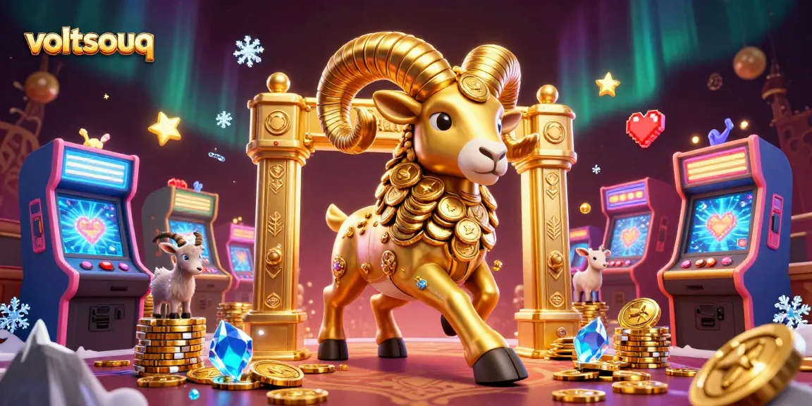 Experience thrilling gaming with the voltsouq golden ram at a vibrant casino scene.