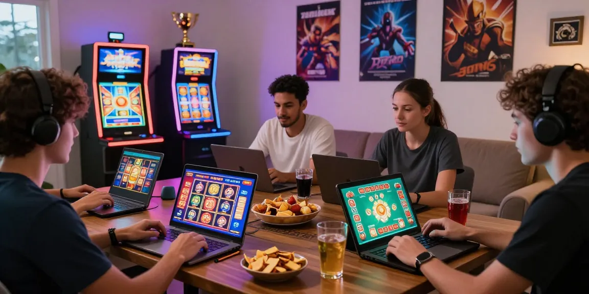 Exciting players enjoying a credit card casino experience at home with vibrant gaming visuals.