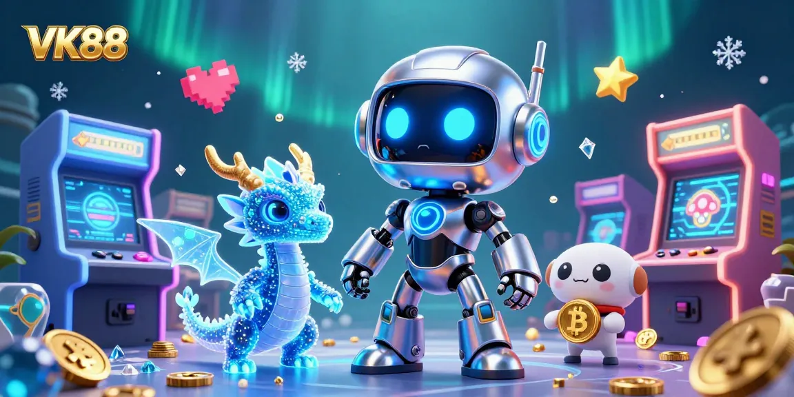 Engage players with VK88’s colorful casino gaming psychedelia amidst a vibrant digital world.