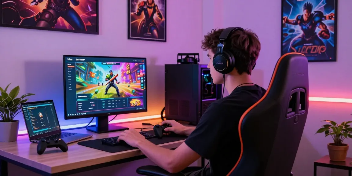 Engaging Slot7000 gaming scene with vibrant user interface and accessories