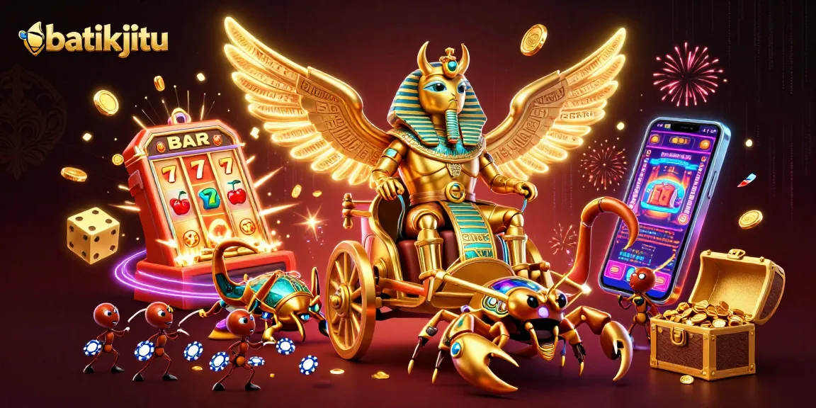Batikjitu menghadirkan slot jackpot menggiurkan dengan beetle emas dan elemen kasino menarik.