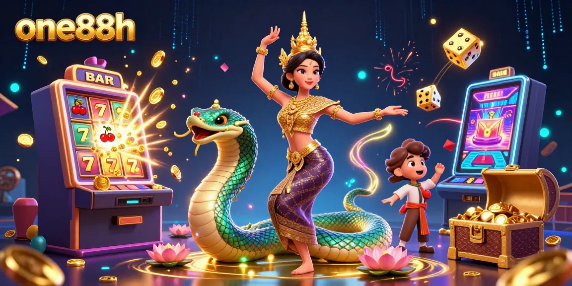 Experience the excitement at one88h with colorful slot machines and captivating characters.