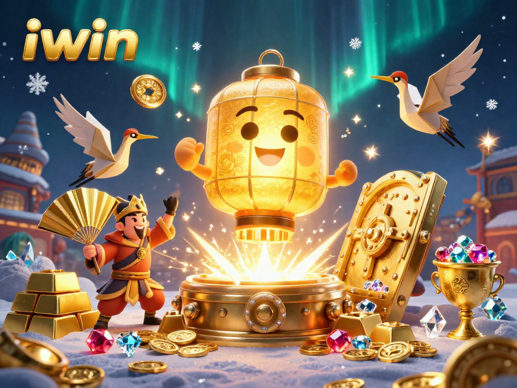 Engage with iwin's dynamic casino adventure featuring a golden lantern spirit and vibrant gameplay elements.