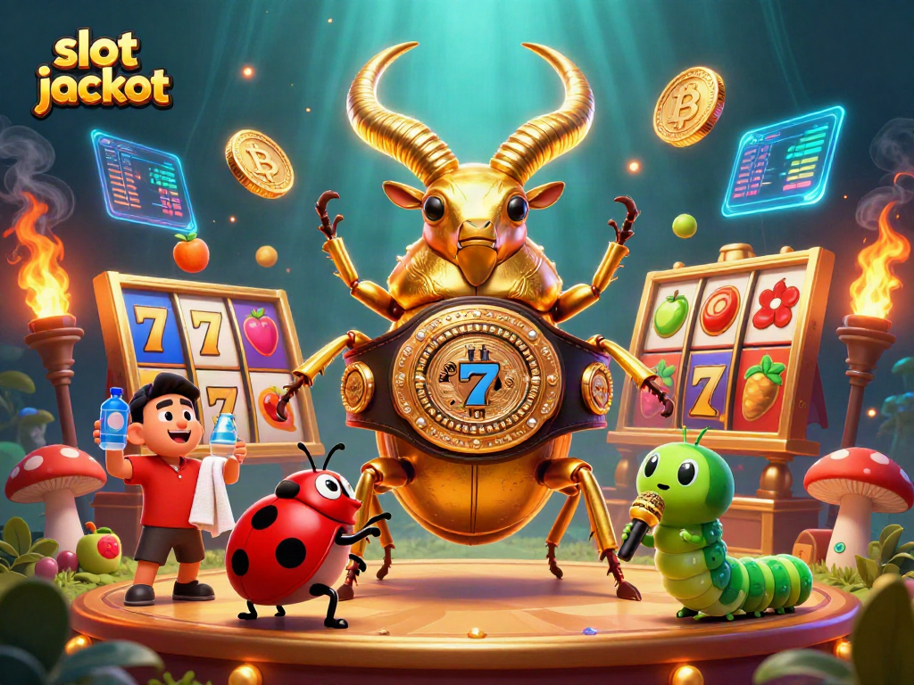 Spin the slot jackpot with vibrant 3D illustrations of characters and casino elements for engaging gameplay.