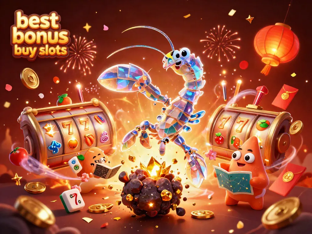 Experience the excitement of the best bonus buy slots with vibrant 3D characters and dynamic elements.