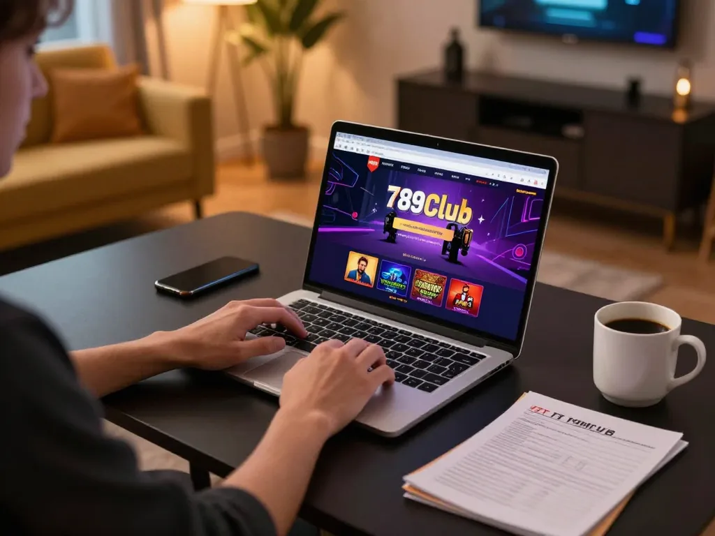 Engaging online gameplay at 789club with user focused on winning strategies.