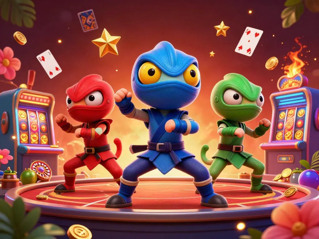 Experience the excitement of Rumble Rummy with dynamic chameleons and casino elements!