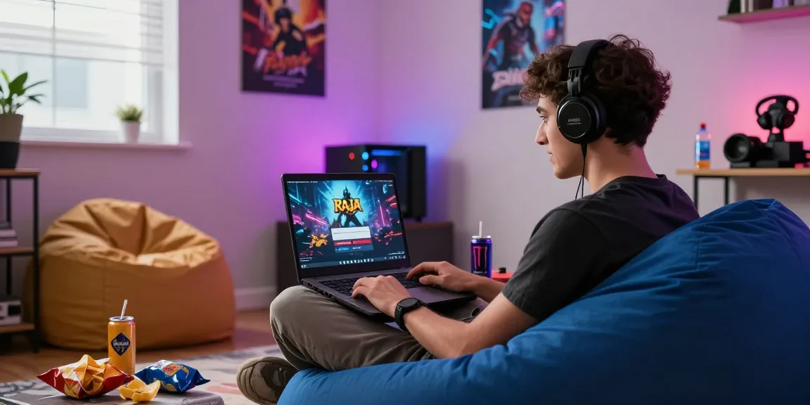 Login to Raja Game with excitement in a cozy home gaming setup