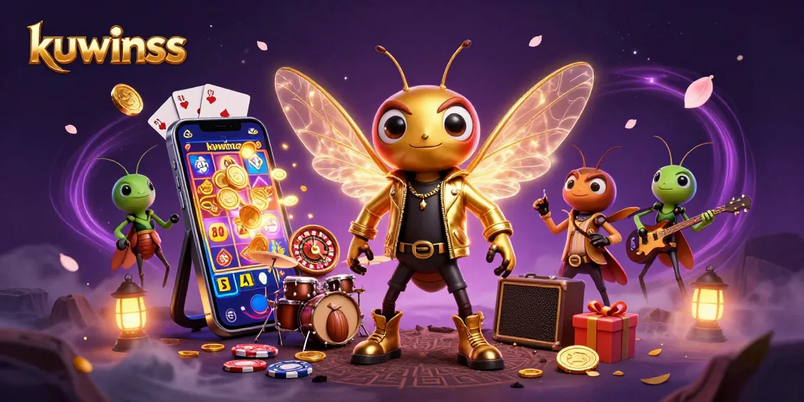Experience the excitement of kuwinss with vibrant casino elements and characters in dynamic action.