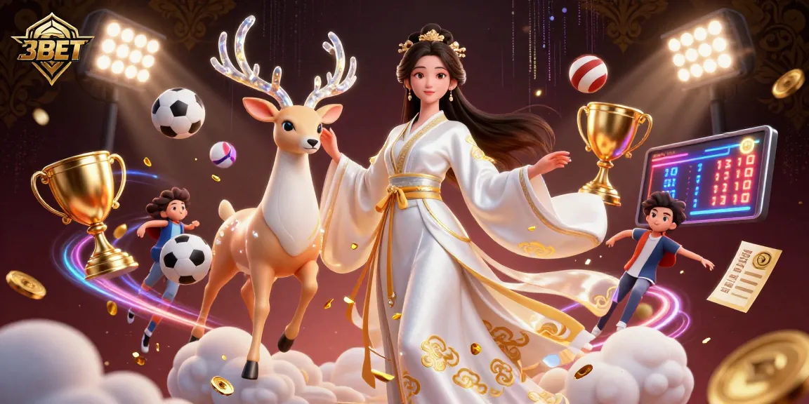 Experience the thrill of 3BET sports betting in this vibrant, dynamic 3D illustration.