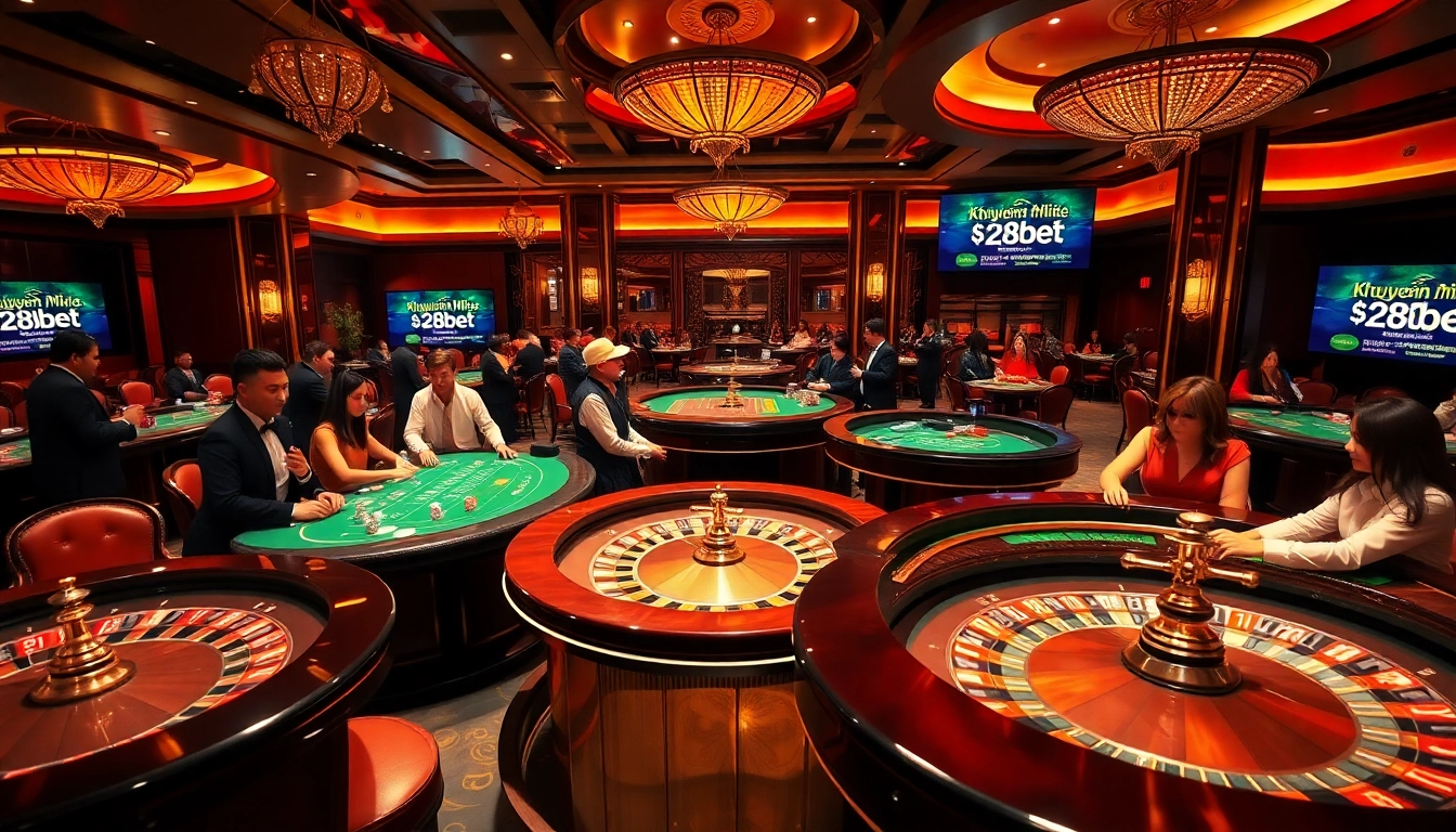 Engage in thrilling gambling excitement with khuyến mãi 28bet perfectly showcased in a luxury casino setting.