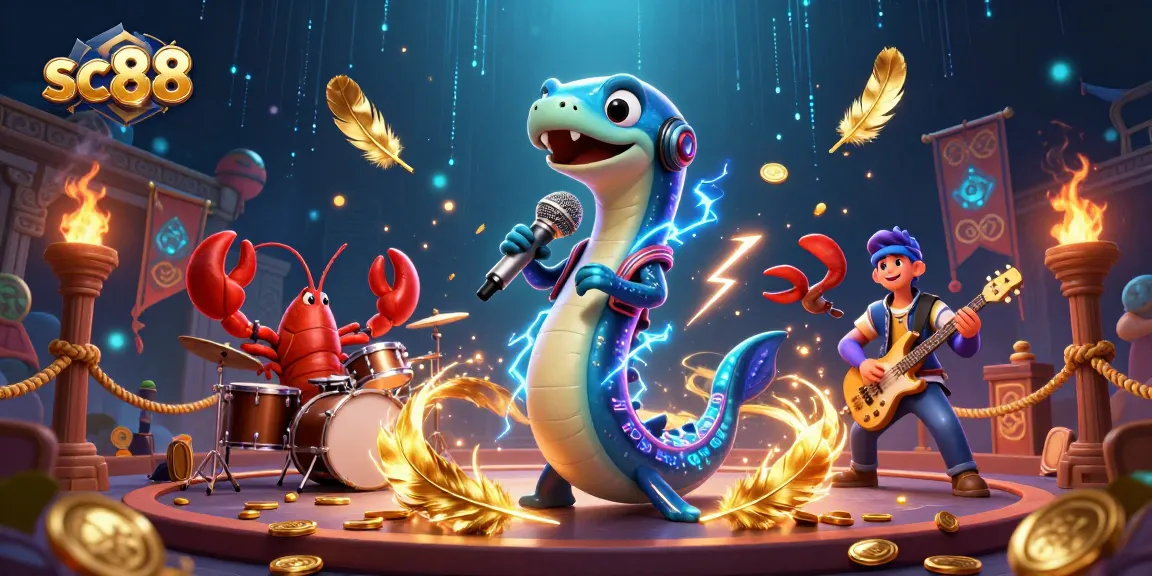 Engage with sc88 for electrifying games, featuring an eel DJ, lobster drummer, and seahorse guitarist.
