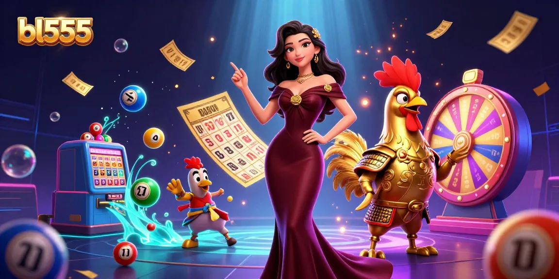 Experience the thrill of winning at BL555 with vibrant lottery and gaming elements.