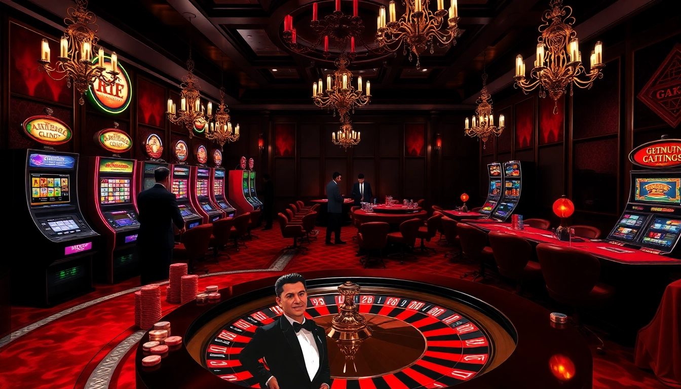 View of a luxurious underground casino showcasing hidden wiki 2026 elements and vibrant gambling action.
