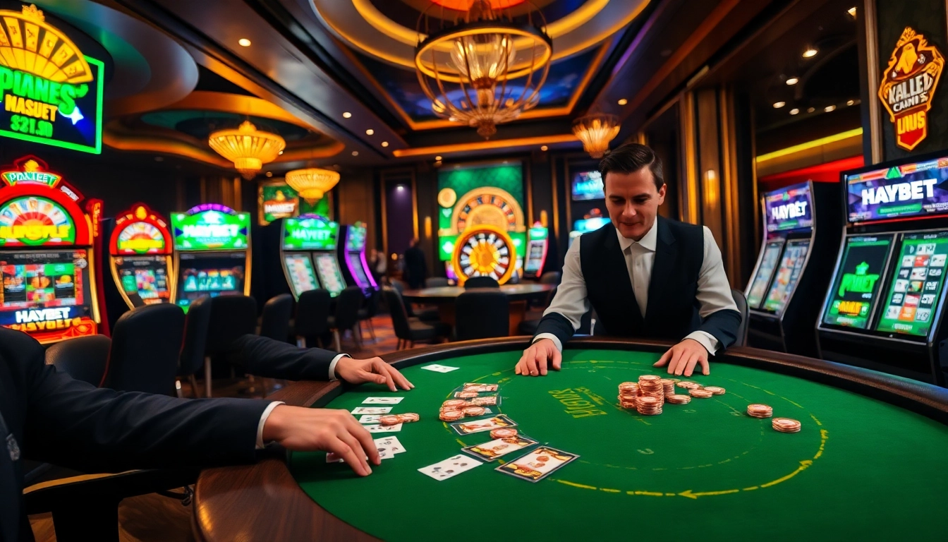 HAYBET offers an exciting poker scene with luxury chips and high-stakes action.