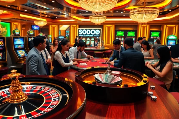 Experience the thrill at SODO66 with vibrant casino games and enthusiastic players.