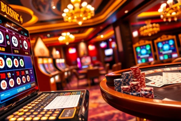 Lô đề trực tuyến interface displaying real-time betting slips and casino chips with dynamic gameplay